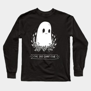 Spooky sad ghost club white Long Sleeve T-Shirt